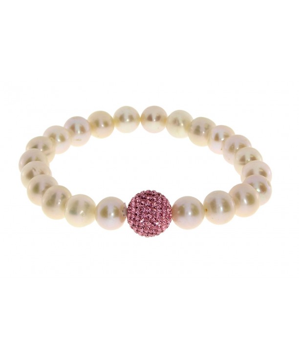 Freshwater Cultured Stretch Bracelet Crystal