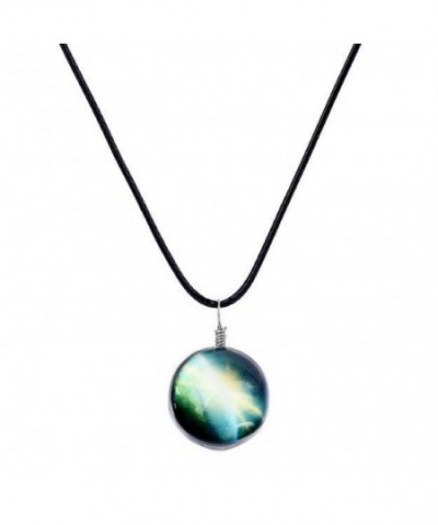 Galaxy Cosmic Pendant Necklace Leather