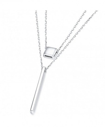 Sterling Silver Pendant Layered Necklace
