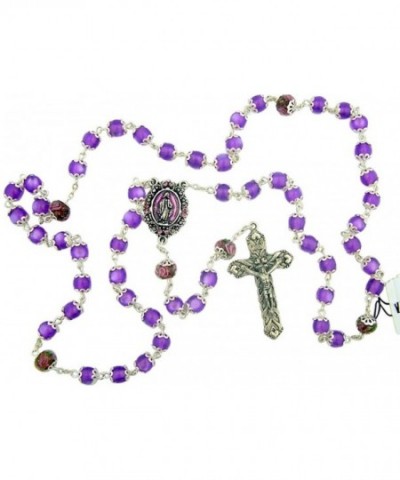 Rosary Purple Catseye Father Prayer