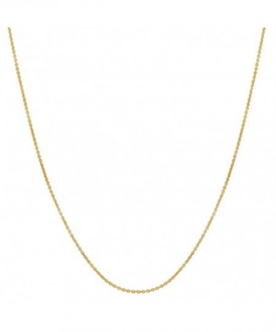 Yellow Filled Cable Chain Necklace