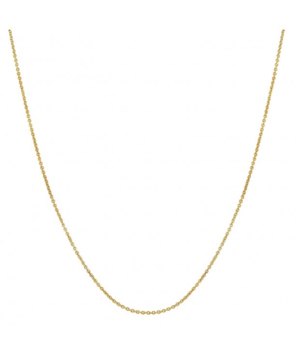 Yellow Filled Cable Chain Necklace