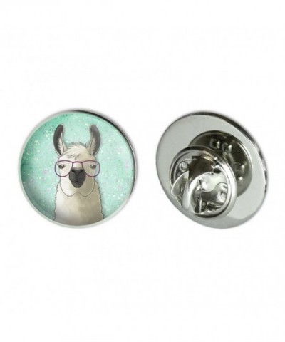 Llama Glasses Metal Lapel Pinback