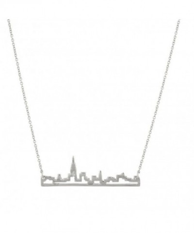 Lux Accessories Skyline Outline Necklace