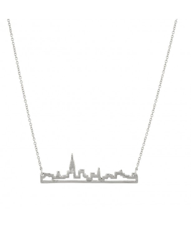 Lux Accessories Skyline Outline Necklace