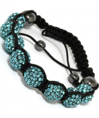 AnsonsImages Shamballa Rhinestone Turquoise Adjustable