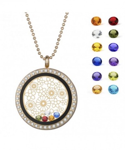 Nmoder magnetic floating necklace birthstone