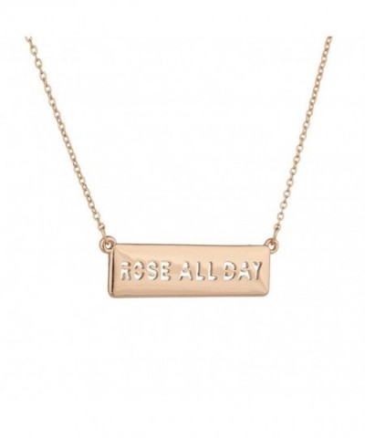 Lux Accessories Goldtone Verbiage Necklace