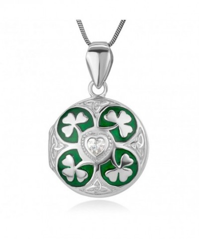 Sterling Silver Shamrock Trinity Necklace