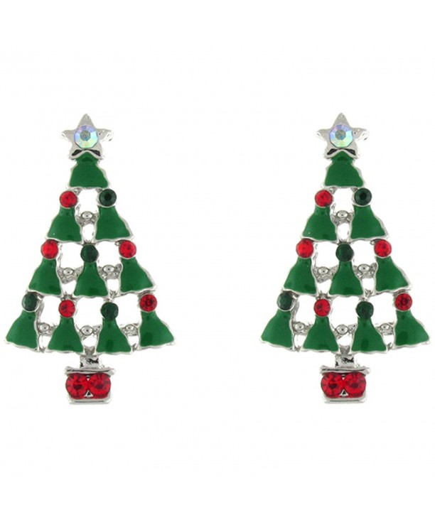 Earrings Store Enamel Crystal Christmas