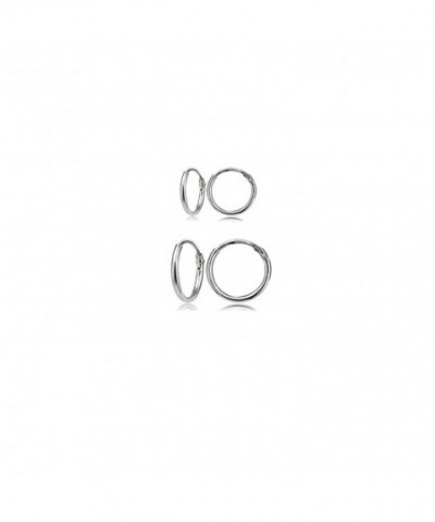 Sterling Silver Continuous Endless Earrings