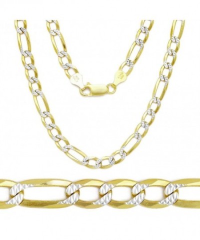 Plated Italian Sterling Diamond Cut Necklace