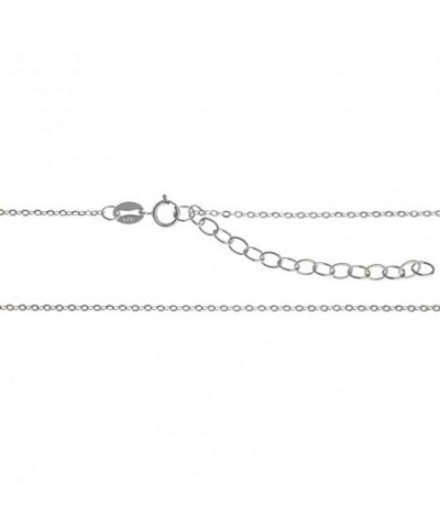 Rhodium Sterling Silver Necklace Extender