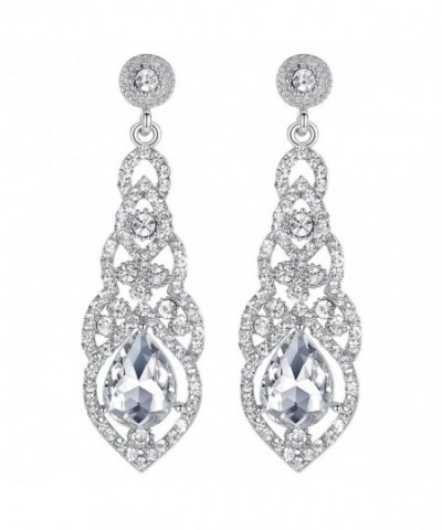 mecresh Crystal Teardrop Earrings Bridemaid