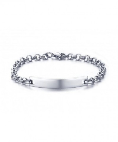 Free Engraving Personalized Jewelry Stainless Bracelets