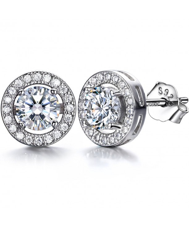 ZENI Silver Earrings Zirconia Cushion