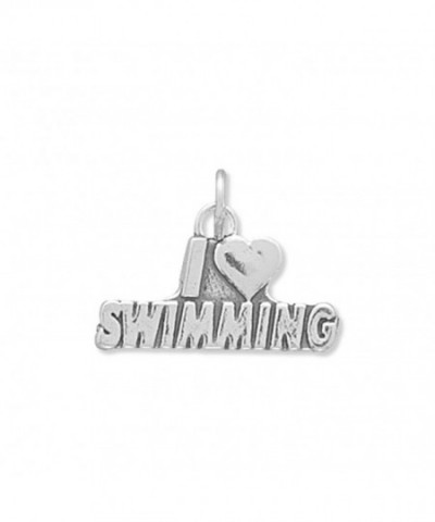 Love Swimming Charm Sterling Silver