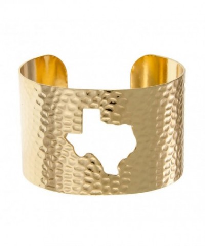 PammyJ State Goldtone Hammered Bracelet