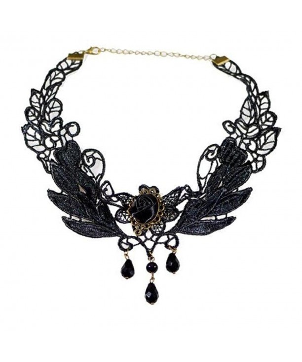 Kingfansion Flower Gothic Pendant Necklace