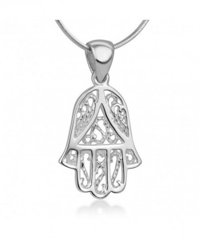 Sterling Silver Filigree Pendant Necklace