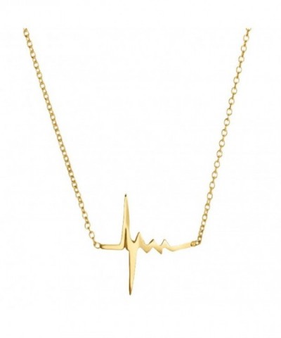 Sterling Heartbeat Pendant Necklace Elegant
