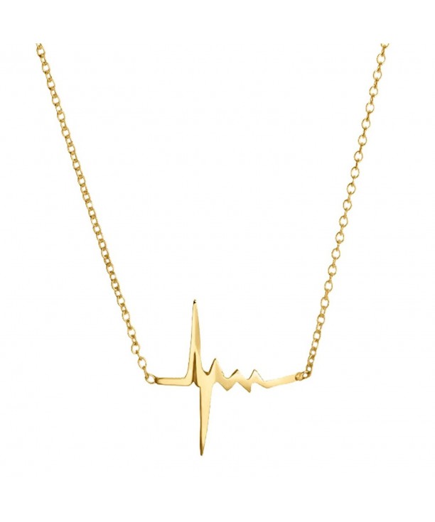 Sterling Heartbeat Pendant Necklace Elegant