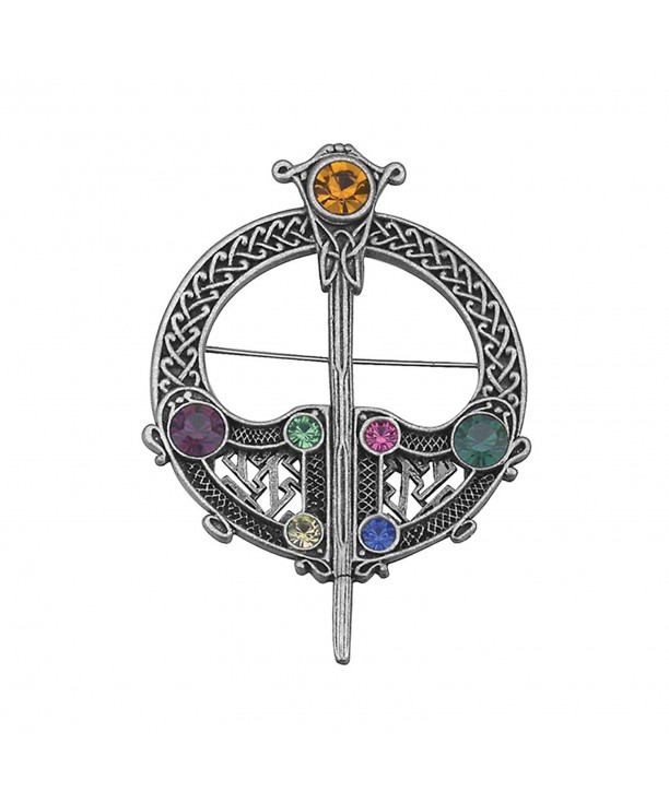 Celtic Tara Brooch Rhodium Plated