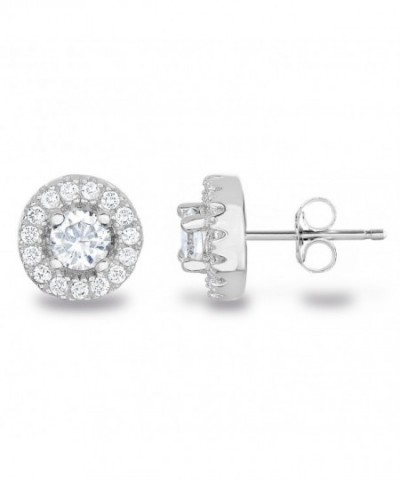 Rhodium Plated Sterling Zirconia Earrings