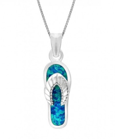 Sterling Silver Necklace Pendant Simulated