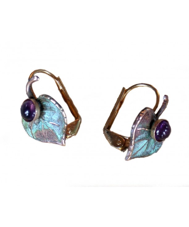 Verdigris Patina Brass Mulberry Earrings