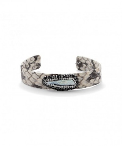 Snakeskin Crystal Fashion Cuff Bracelet