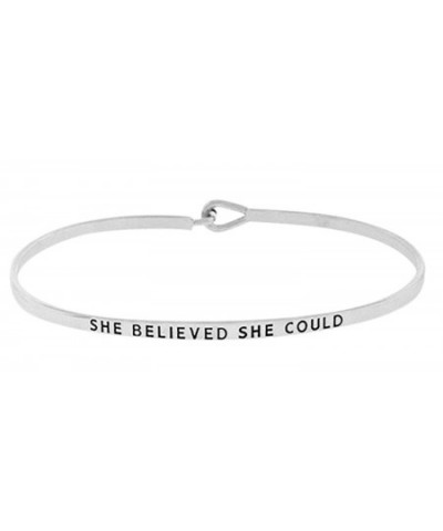 Inspirational Encouraging BELIEVED Bangle Bracelet