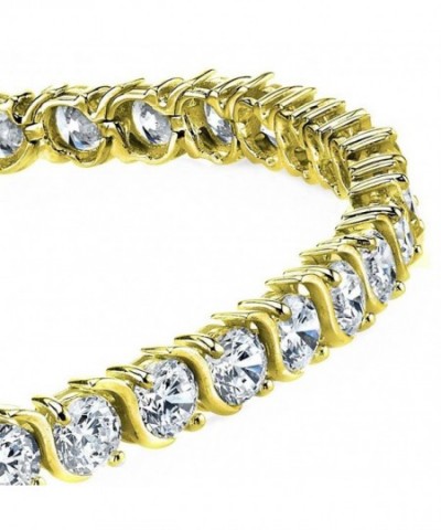 Plated Sterling Silver Zirconia Bracelet