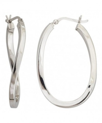 Sterling Silver Infinity Twist Hoop