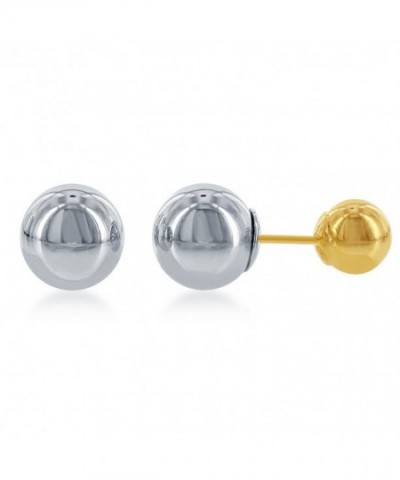Sterling Silver Reversible Gold Plated Earrings