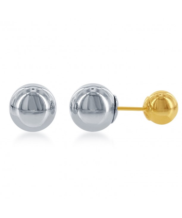 Sterling Silver Reversible Gold Plated Earrings