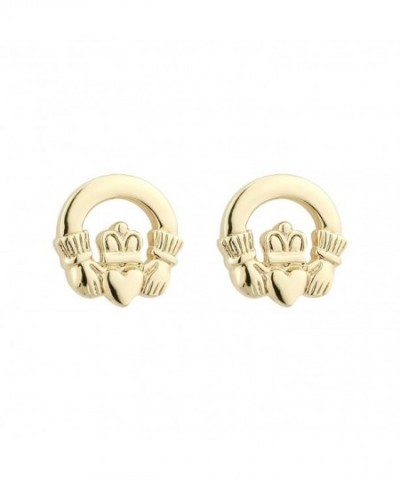 Claddagh Earrings Stud Plated Ireland