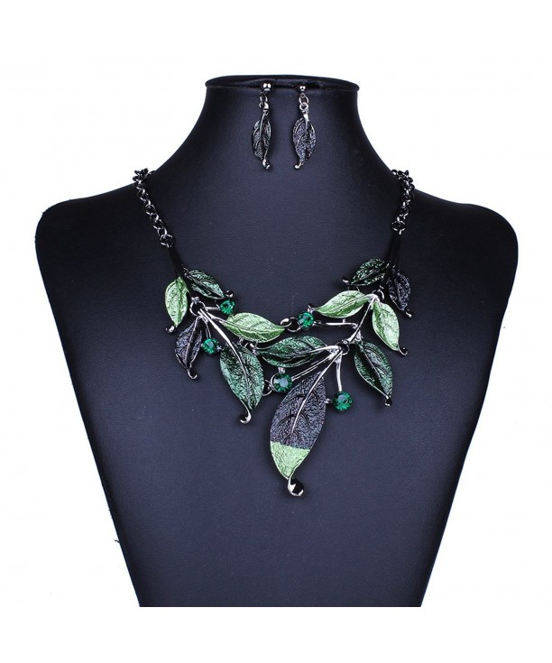 Moxeay Crystal Rhinestone Necklace Statement