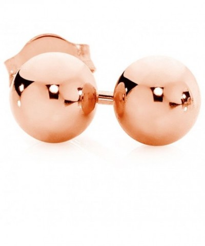 Pink rose Gold Ball Earrings