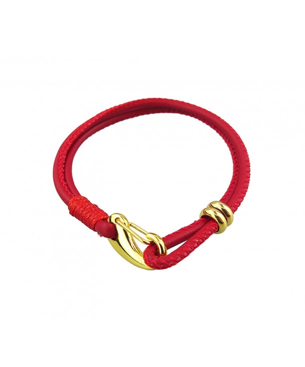 Kabbalah Gold Plated Leather Bracelet