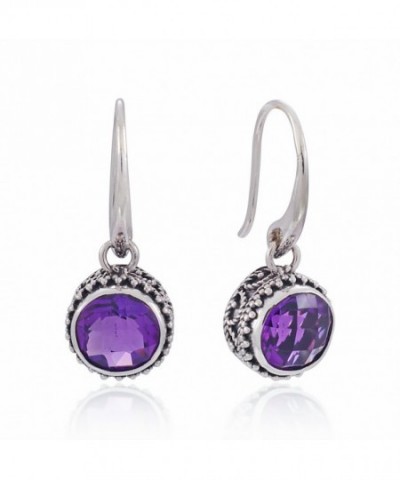 Sterling Silver Vintage Amethyst Earrings