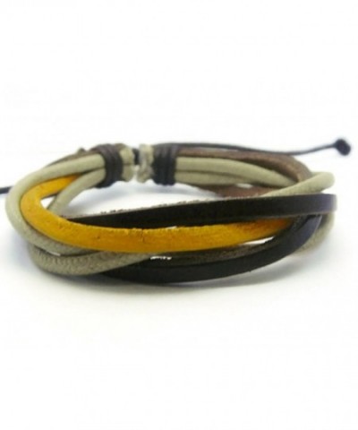 APECTO Leather Braided Bracelet Handmade