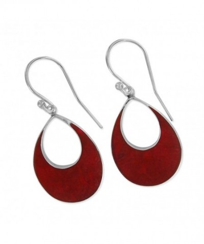 Sterling Silver Sponge Teardrop Earrings