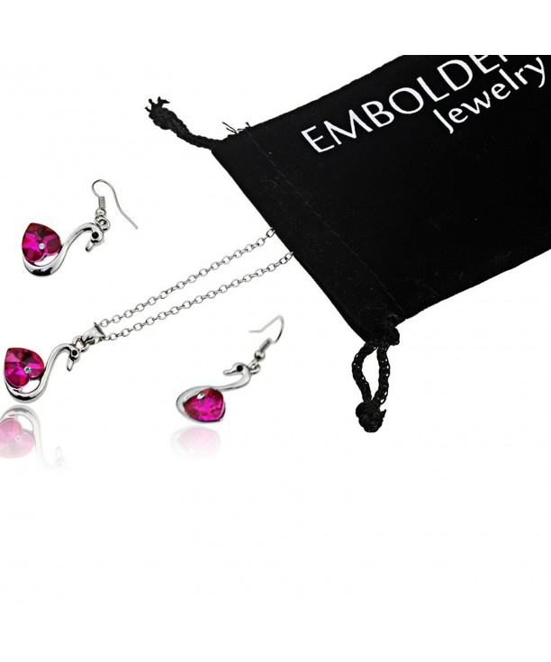 Elegant Necklace Earrings Zirconia Pendant