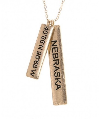Nebraska State Bar Pendant Necklace
