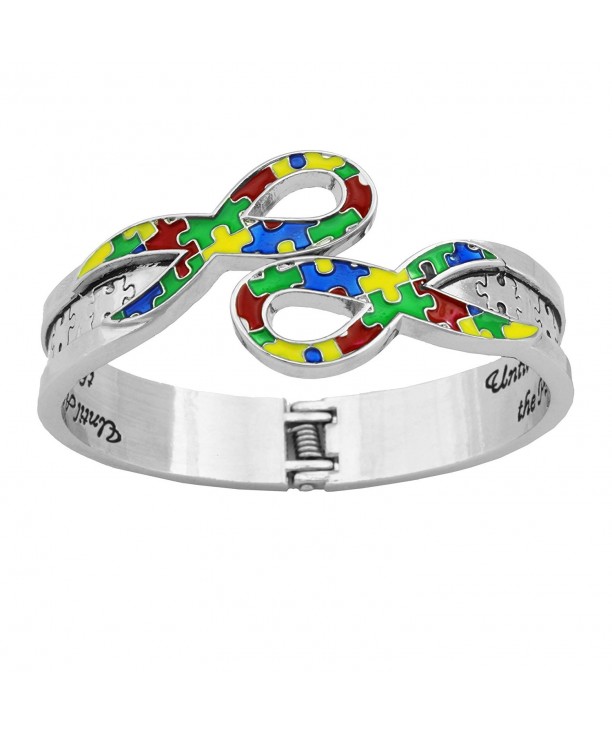 Pieces Autism Awareness Ribbon Bracelet