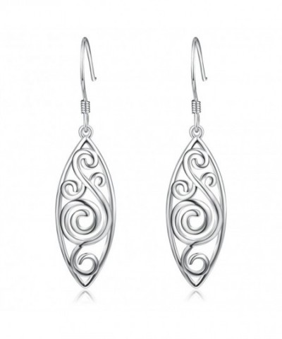 Sterling Silver Polished Filigree Earrings