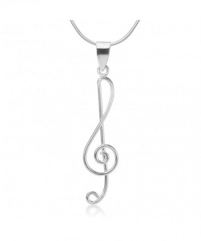 Sterling Silver Musical Pendant Necklace