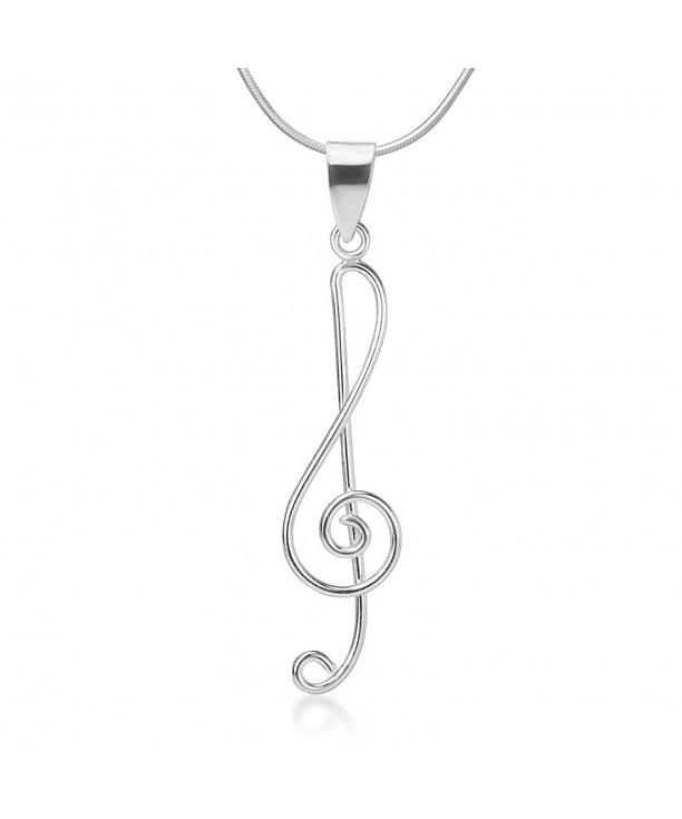 Sterling Silver Musical Pendant Necklace