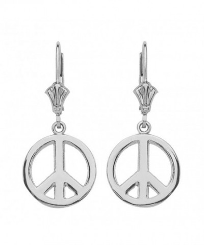 Leverback Symbol Earrings Polished Sterling